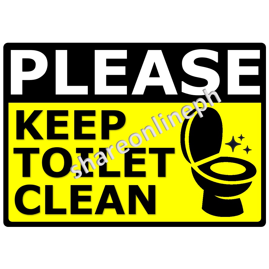 Keep Toilet Clean laminated Signage Sign Boards Sticker Signages Please ...