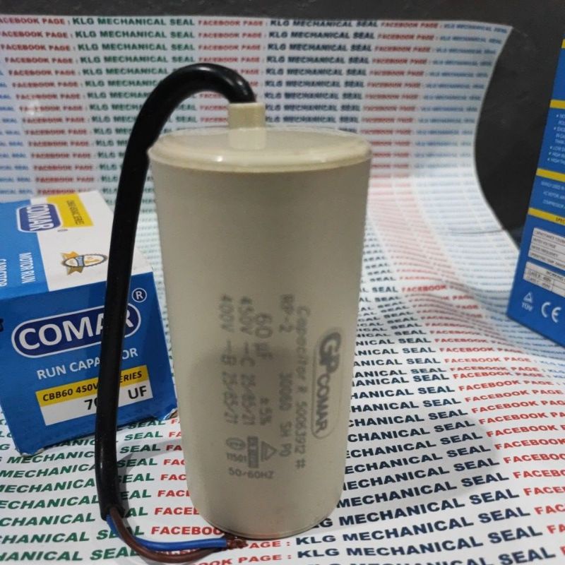 Condensateur Moteur Permanent COMAR 70μF 450V - Cosses Faston ES2009