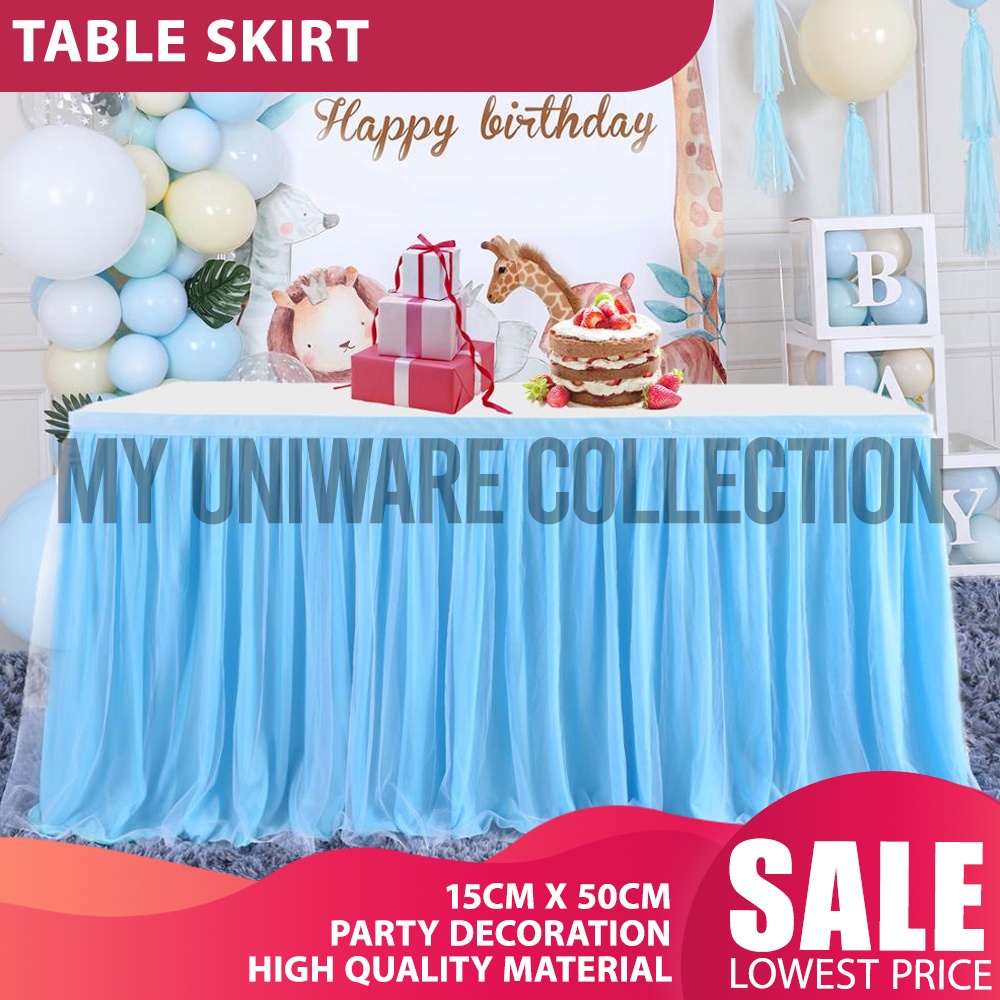 Table Skirt Birthday party needs decorations party supplies 15CM X 50CM