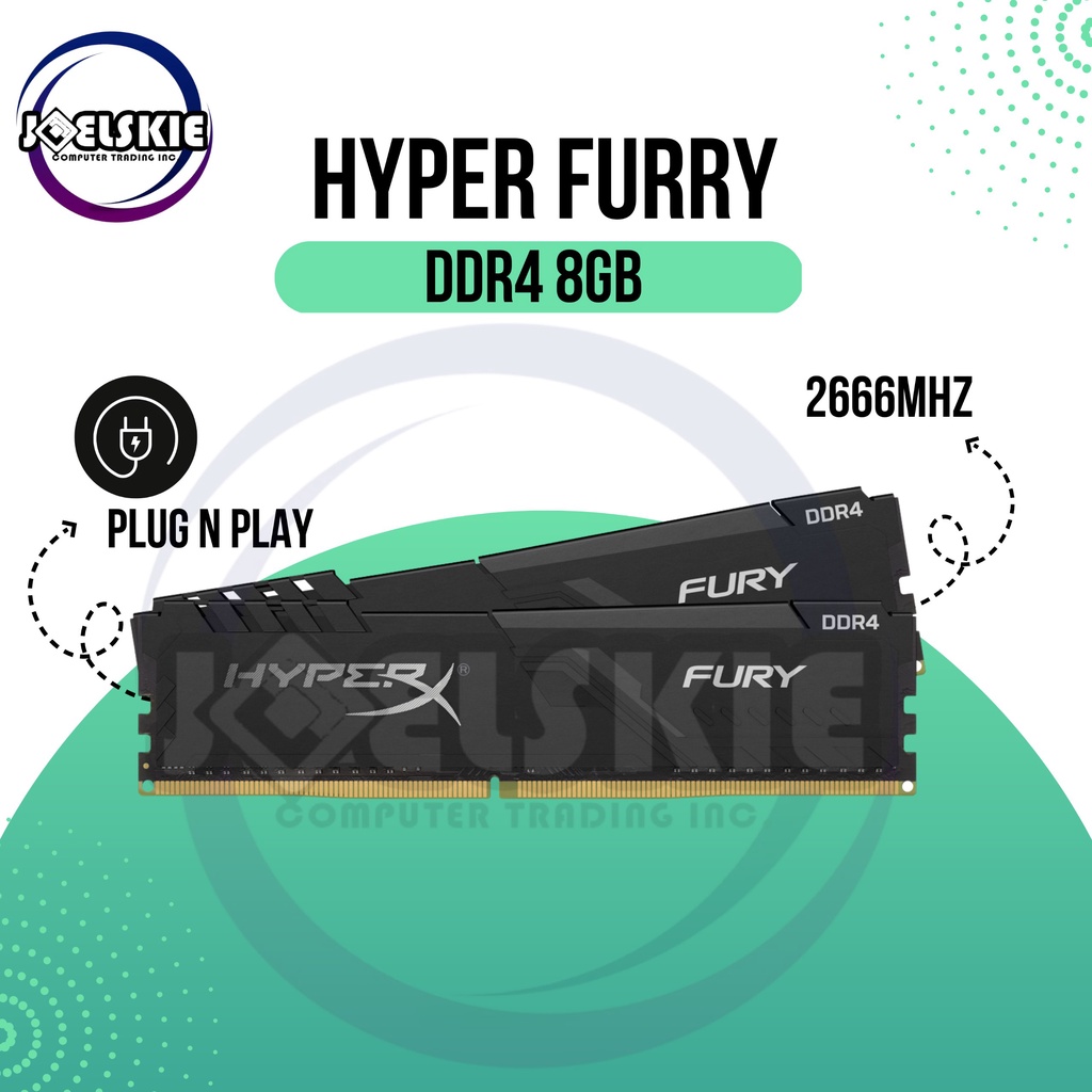 KINGSTON HYPER FURY X DDR4 8gb Brandnew (Orig) Memory, RAM | Shopee ...