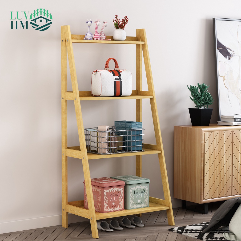 Solid Wood Display Rack Storage Organizer Bookshelf Shelves