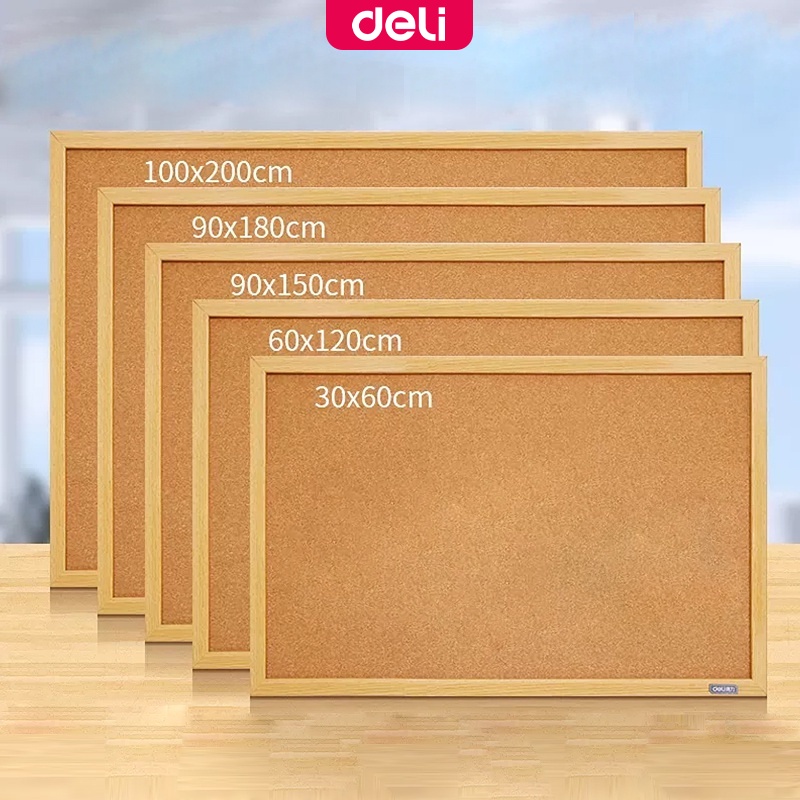 Deli Bulletin Board Wall Stationery Corkboard Wooden Cork Board Decoration Planning Note Board