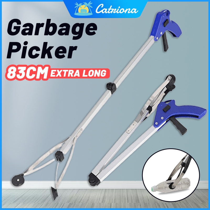 Korea Style 83cm Metal Extra Long Pick Tool Garbage Foldable Garbage