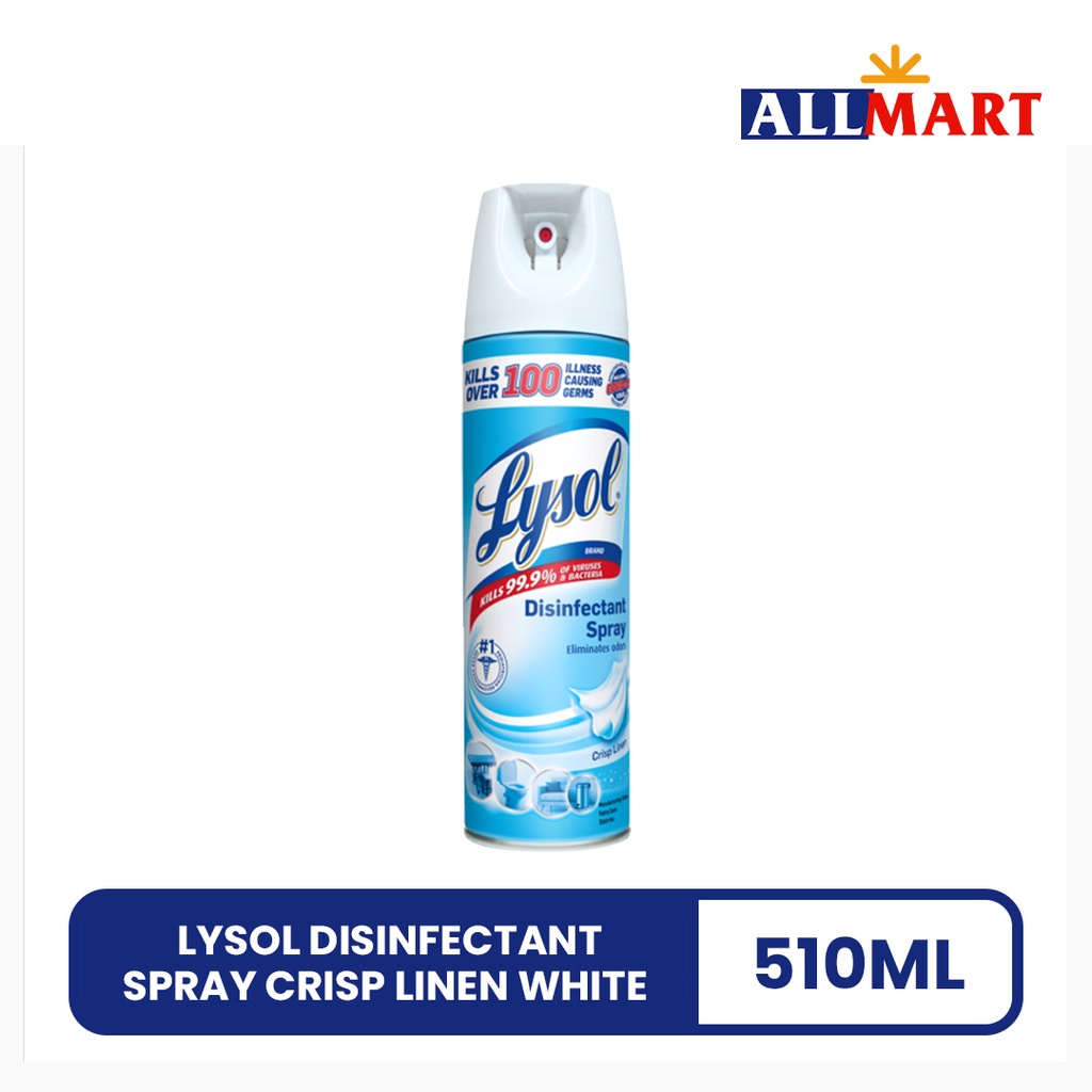 Lysol Disinfectant Spray Crisp Linen White 510g Shopee Philippines