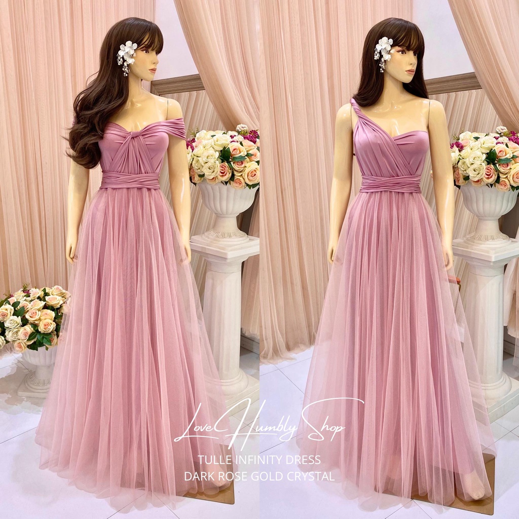 TULLE ADULT INFINITY DRESS BRIDESMAID WEDDING MAXI LONG DRESS
