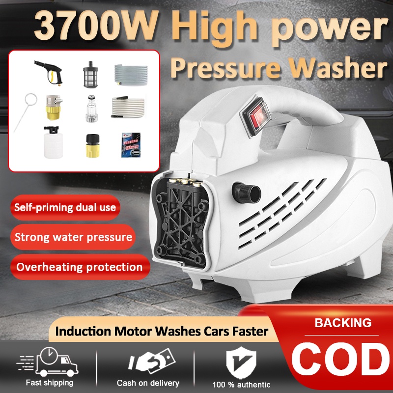 Pressure Washer 3700W Portable Car Wash Sprayer Car Wash Pressure
