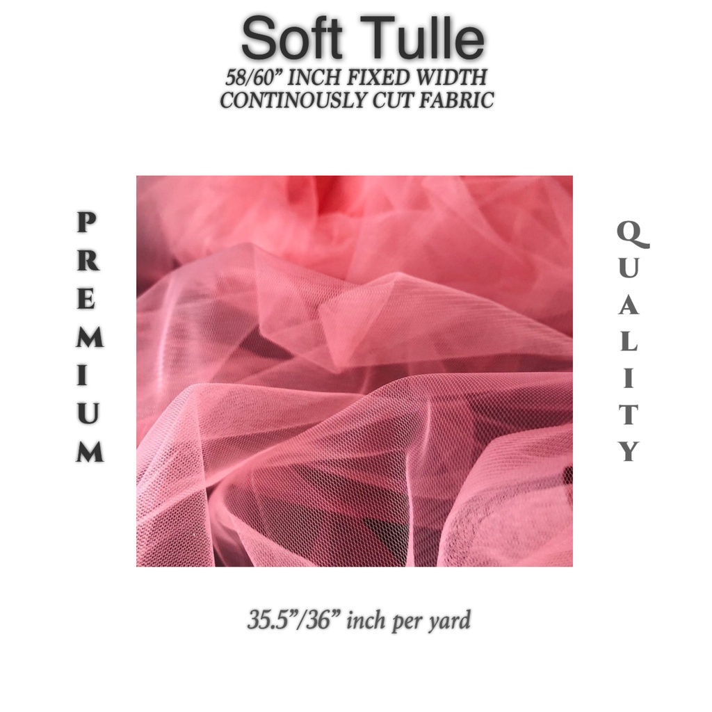 PREMIUM SOFT SILK TULLE Per Yard Fixed 60