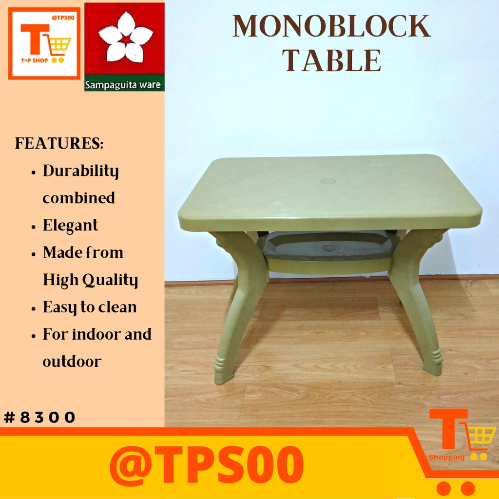 SAMPAGUITA WARE PLASTIC MONOBLOCK DESIGN DINING TABLE FOR INDOOR AND 