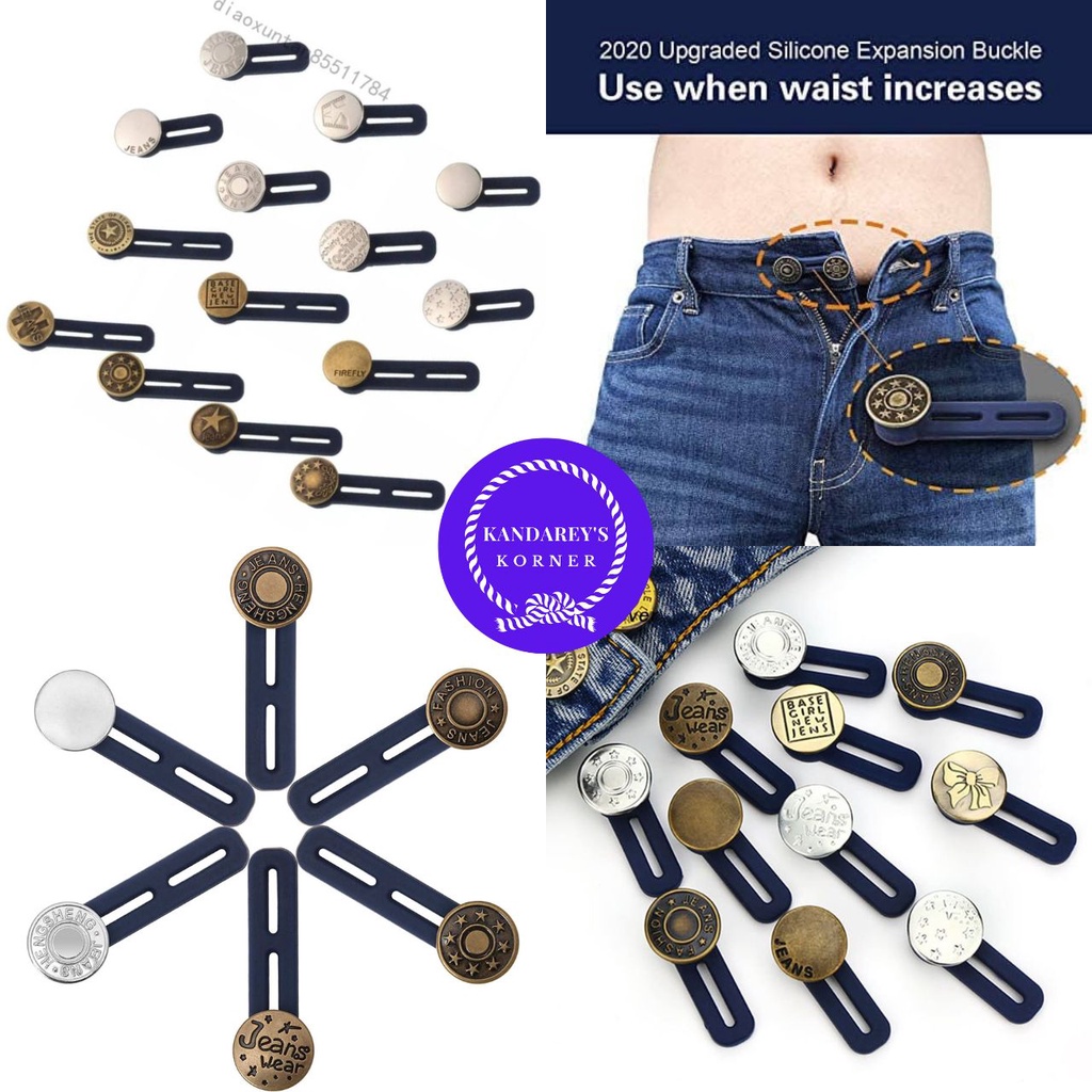 5/10pcs Button Extender for Pants Jeans Free Sewing Adjustable Retractable  Waist Extenders Metal Buttons Waistband Expander