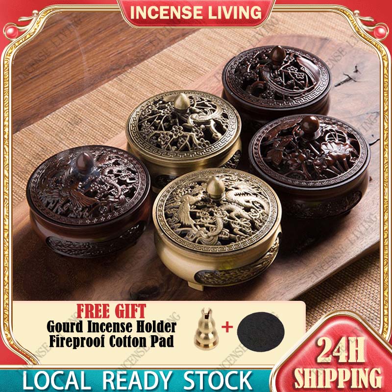 Incense Burner Alloy Incense Holder Sandalwood Bronze Insenso Burner