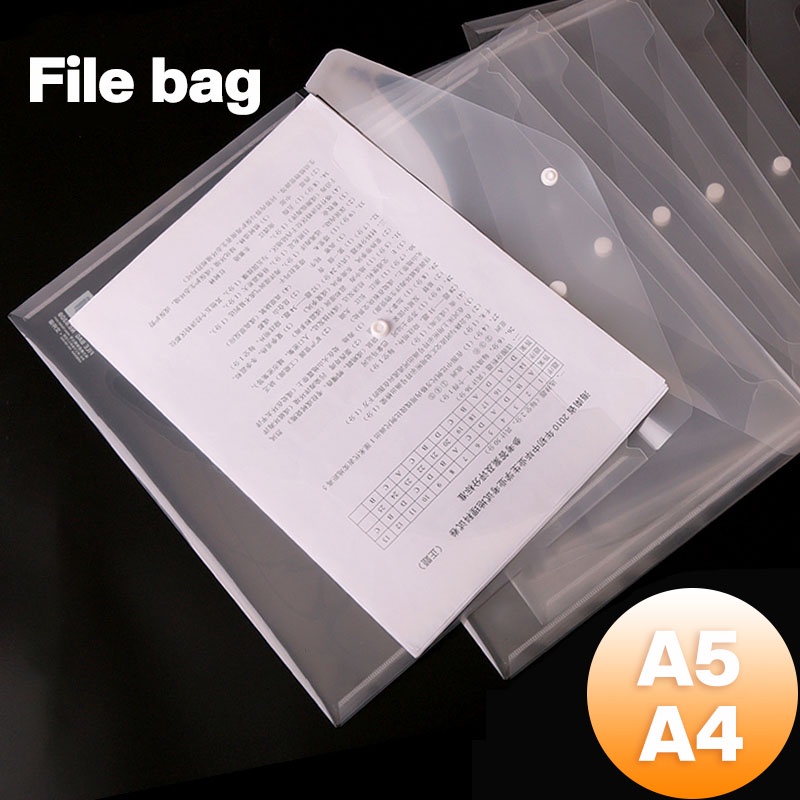 HGS Transparent PP File Storage Bag A4/A5 Business Big Capacity ...