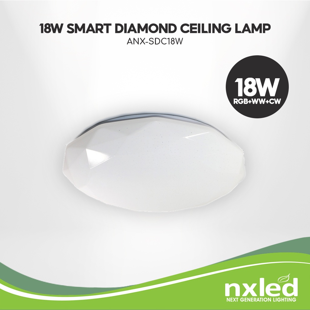 Nxled 18w Smart Diamond Ceiling Lamp (Anx-Sdc18w) | Shopee Philippines