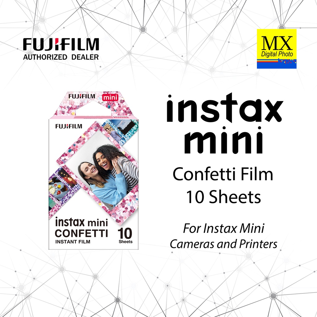 Authentic Fujifilm Instax Mini Confetti Film 10 Sheets – for Instax Mini  Instant Cameras Printers