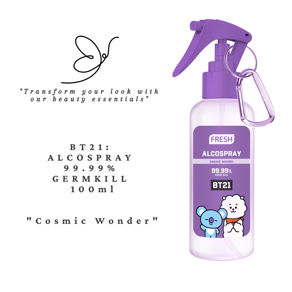 FRESH BT21 99.99 Ethyl Alcohol Solution Alcospray Cosmic Wonder