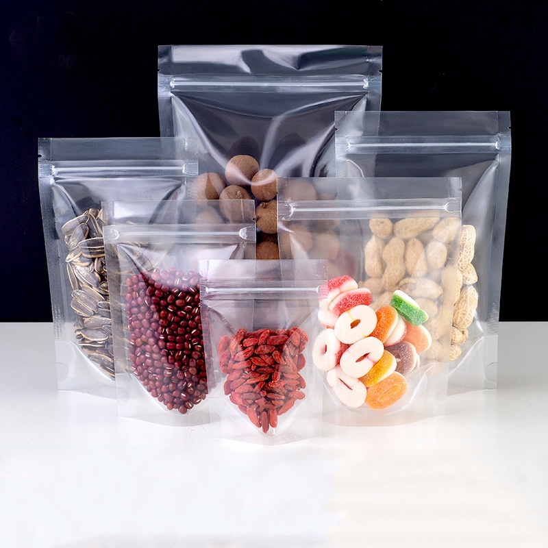 Clear Stand up Resealable Pouch with Zipper 100/50pcs | Shopee Philippines