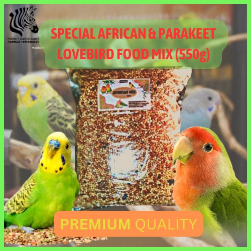 African mix/ Premium Love bird food/ Bird seed/ bird mix 500g Shopee