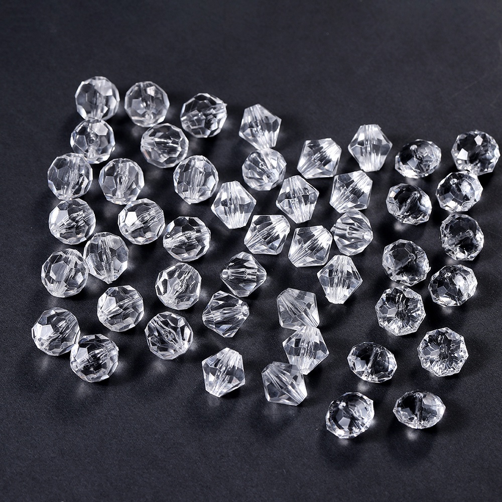St. kunkka 10-300Pcs Acrylic Transparent Beads Czech Diamond Beads ...