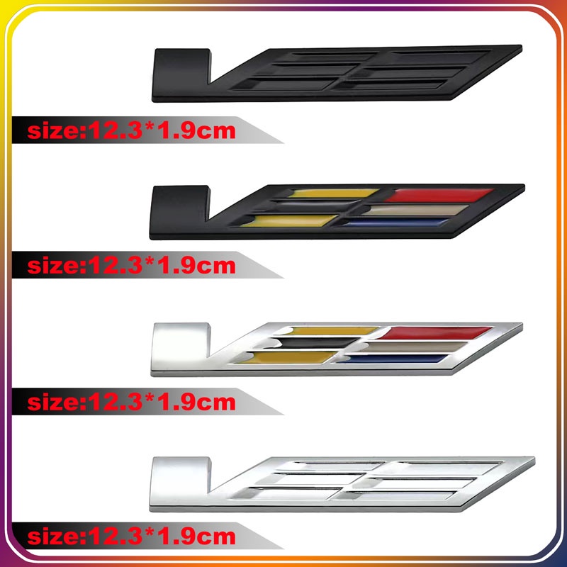 Cadillac Emblems And Badges New 3D Metal Cadillac Emblem Badge/Decal For CTS, SRX, STS, V-Series - Trunk Or Fender Black Cadillac Emblem - Foto 10