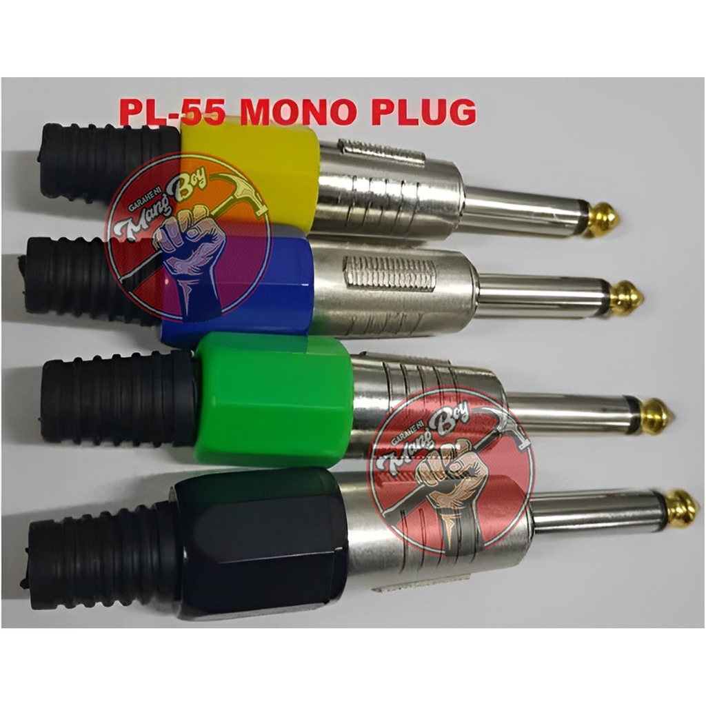 PL-55 Mono Plug 6.5mm Microphone plug Mono electronics | Shopee Philippines