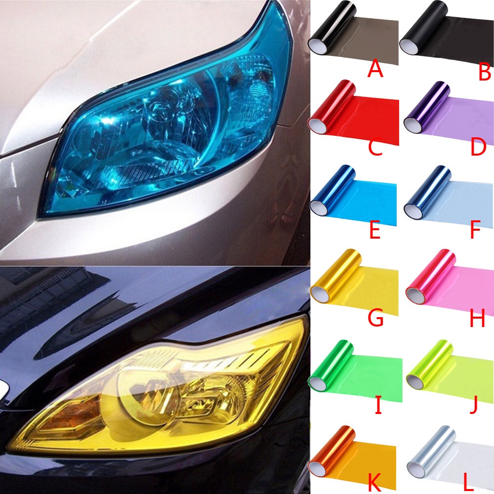【Ready stock】10 Colors PVC Vinyl Film Stickers Car Front / Rear Lights ...