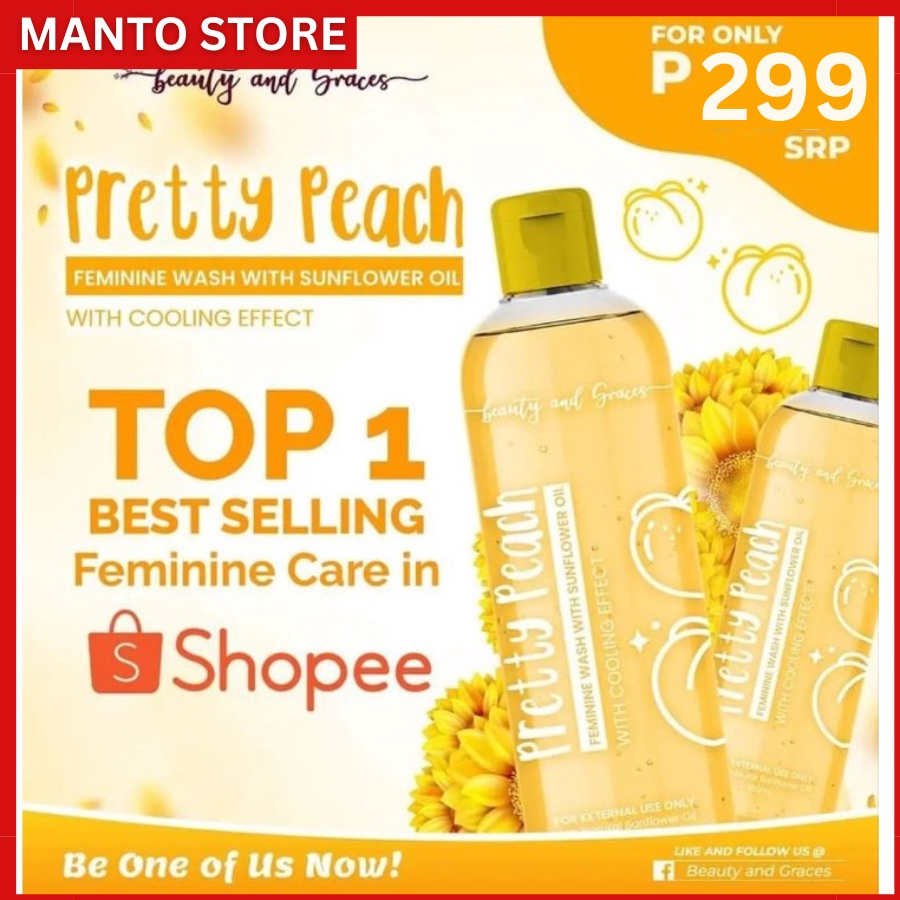 PRETTY PEACH FEMININE WASH With Sunflower Oil and Cooling Effect by