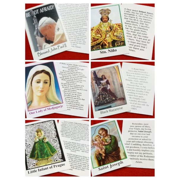 SALE-Holy prayer card stampita assorted Saints (pocket/wallet size ...