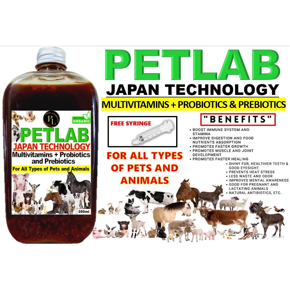 MULTIVITAMINS,PROBIOTICS & PREBIOTICS"PETLAB"JAPAN TECHNOLOGY FOR