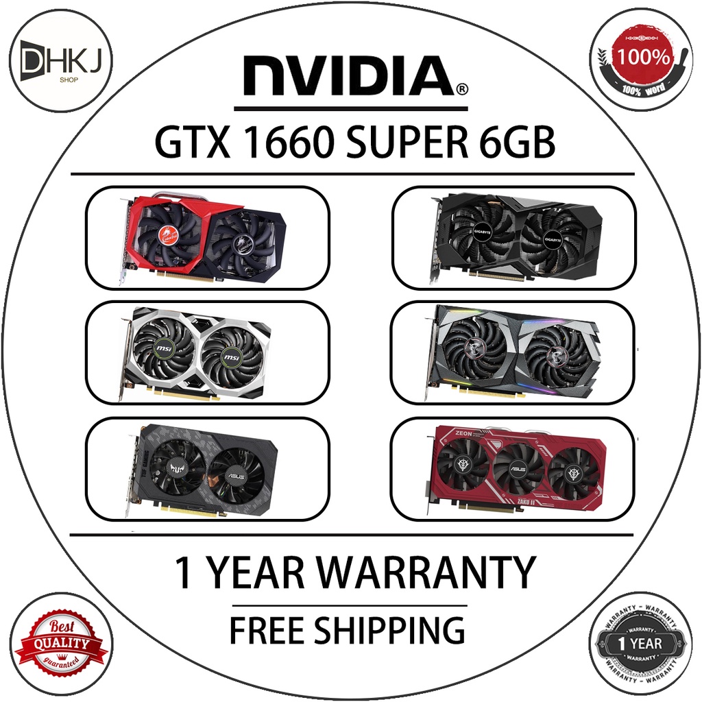 NVIDIA Geforce GTX 1660 Super 6GB Gaming Graphics Cards GTX 1660S GPU ...