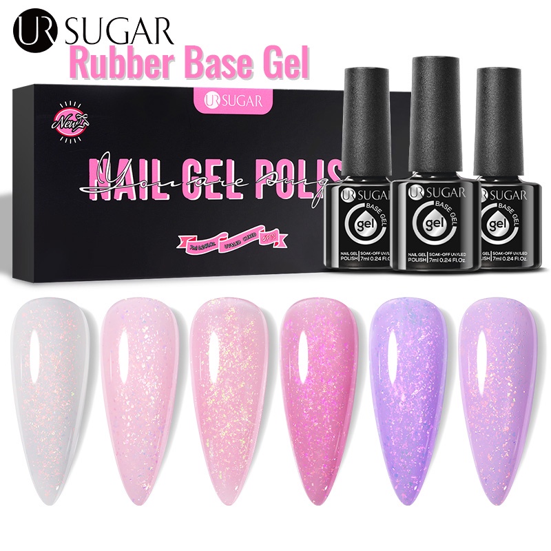 UR SUGAR Nail Gel Polish Set Rubber Base Gel 7ml 6pcs | Shopee Philippines