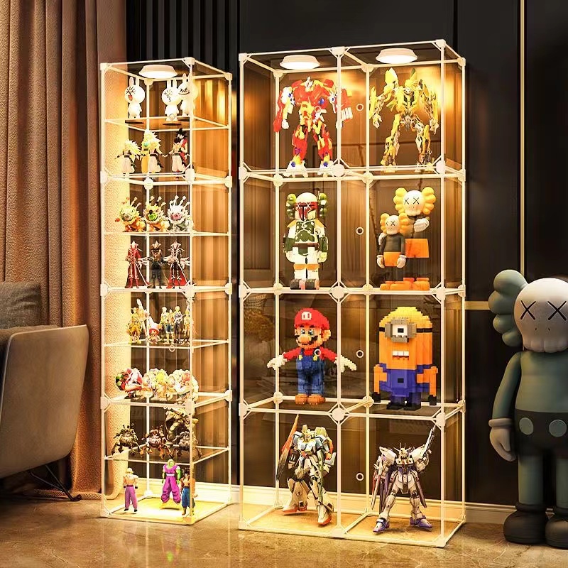 Display Case Cube Storage Organizer for Handicrafts Helmets Toys
