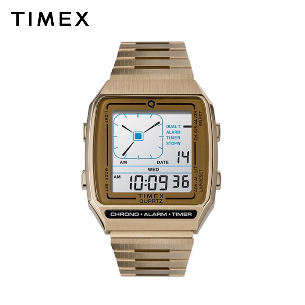 Timex Q Timex Lca Gold Stainless Steel Digital Watch For Men TW2U72500 STYLE Shopee Philippines