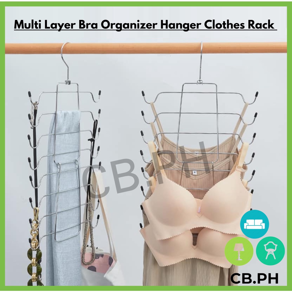 CB.PH 1PC Multi-Hook Hanger Bra Organizer Clothes Rack for Tank Tops ...
