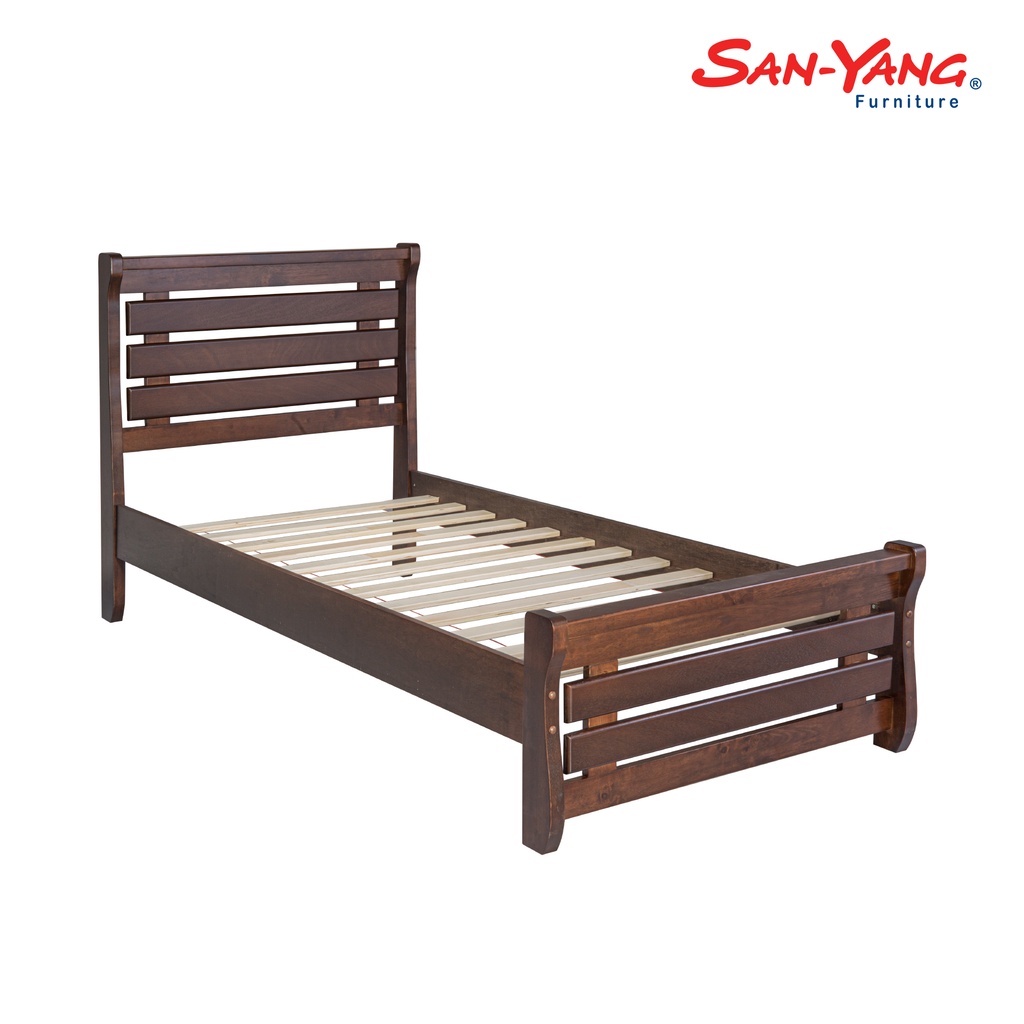 San-Yang Furniture Wooden Bed Double Size Mattress Espresso 101346 ...