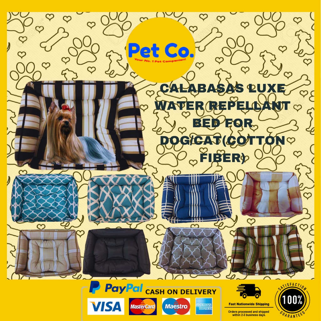 Calabasas Luxe Water Repellant Bed for Dog/Cat(Cotton Fiber) Shopee