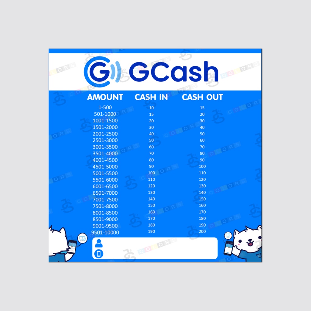 Gcash Maya Rate Tarpaulin With 4 Eyelets | Shopee Philippines