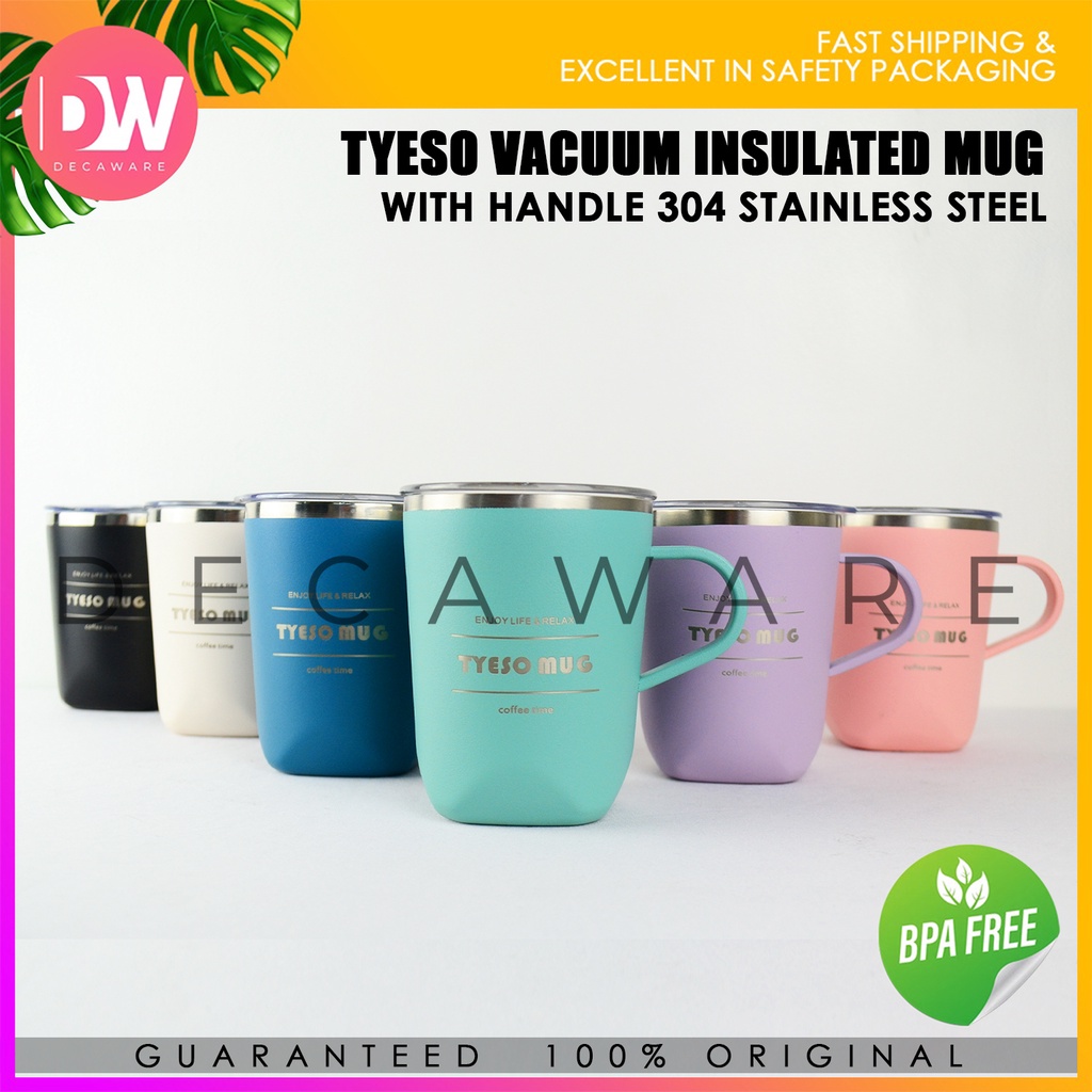 Original Tyeso Vacuum Insulated Thermos flask Coffee Mugs With Handle