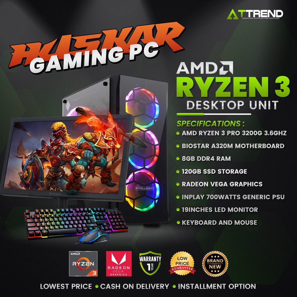 TTREND LOWEST PRICE AMD Ryzen 5 PRO 4600G & Ryzen 3 3200G w/ Vega Graphics  BUDGET GAMING DESKTOP PC | Shopee Philippines