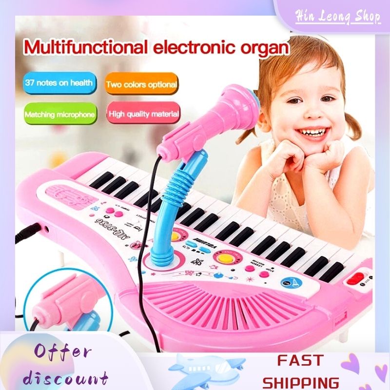 Educational Piano Toy Keyboard with Microphone for Kids Girls Enlightenment  Nice