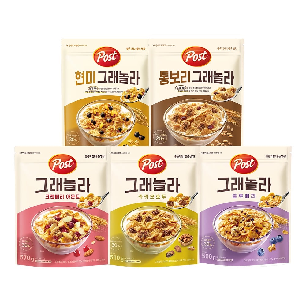 Dongseo Post Korea Granola Blueberry Cranberry Almond Cereal Crisps