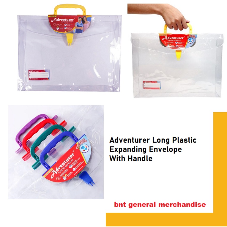Adventurer Expanding Plastic Envelope Long with PushLock 1Pc Shopee