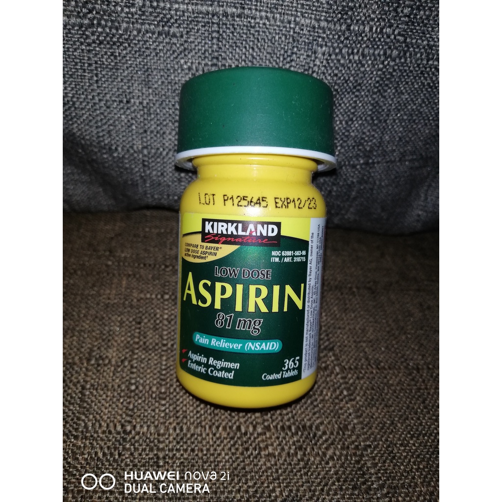 Kirkland Signature Aspirin 81 mg 365 tablets Shopee Philippines