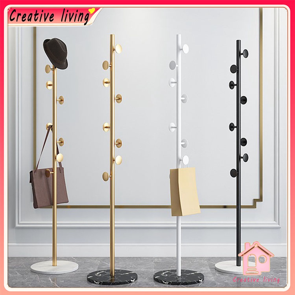 Metal Clothes Rack Coat Stand Marble Coat Rack Floor Coat Hanger Nordic