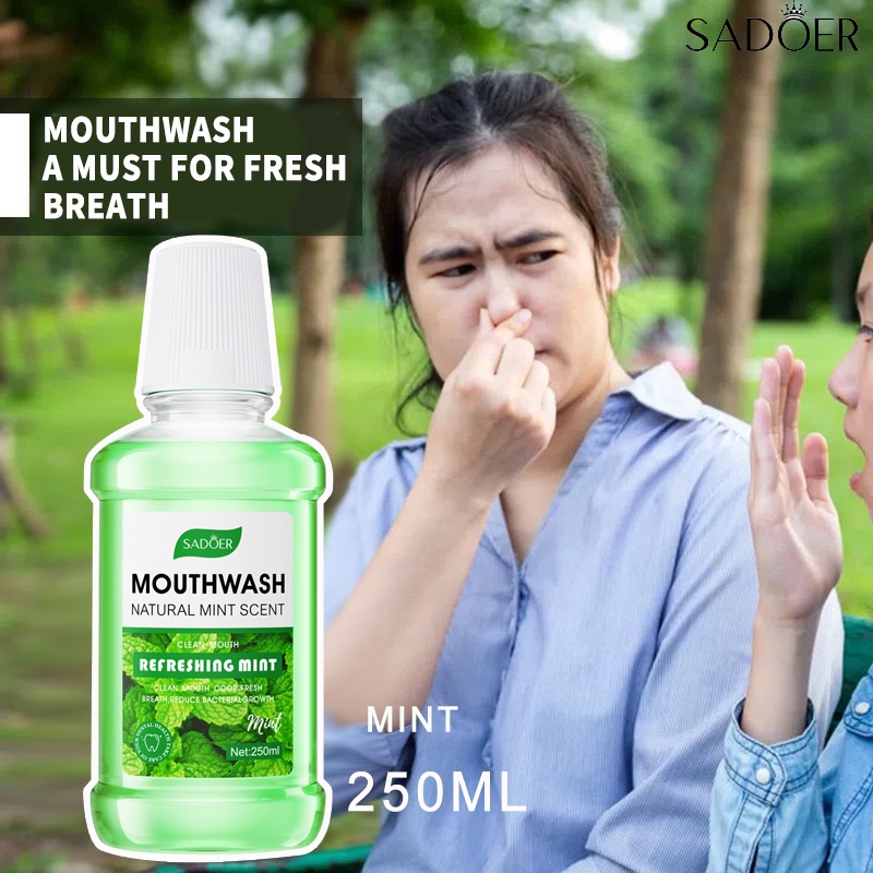 250ml SADOER Antibacterial Mouthwash Oral Care Mouth Rinse Mint Lemon