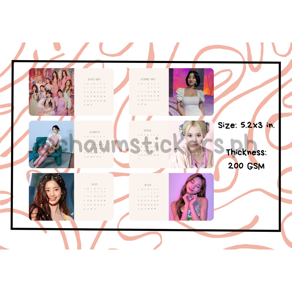 MINI 2023 KPOP TWICE INSPIRED CALENDARS Shopee Philippines