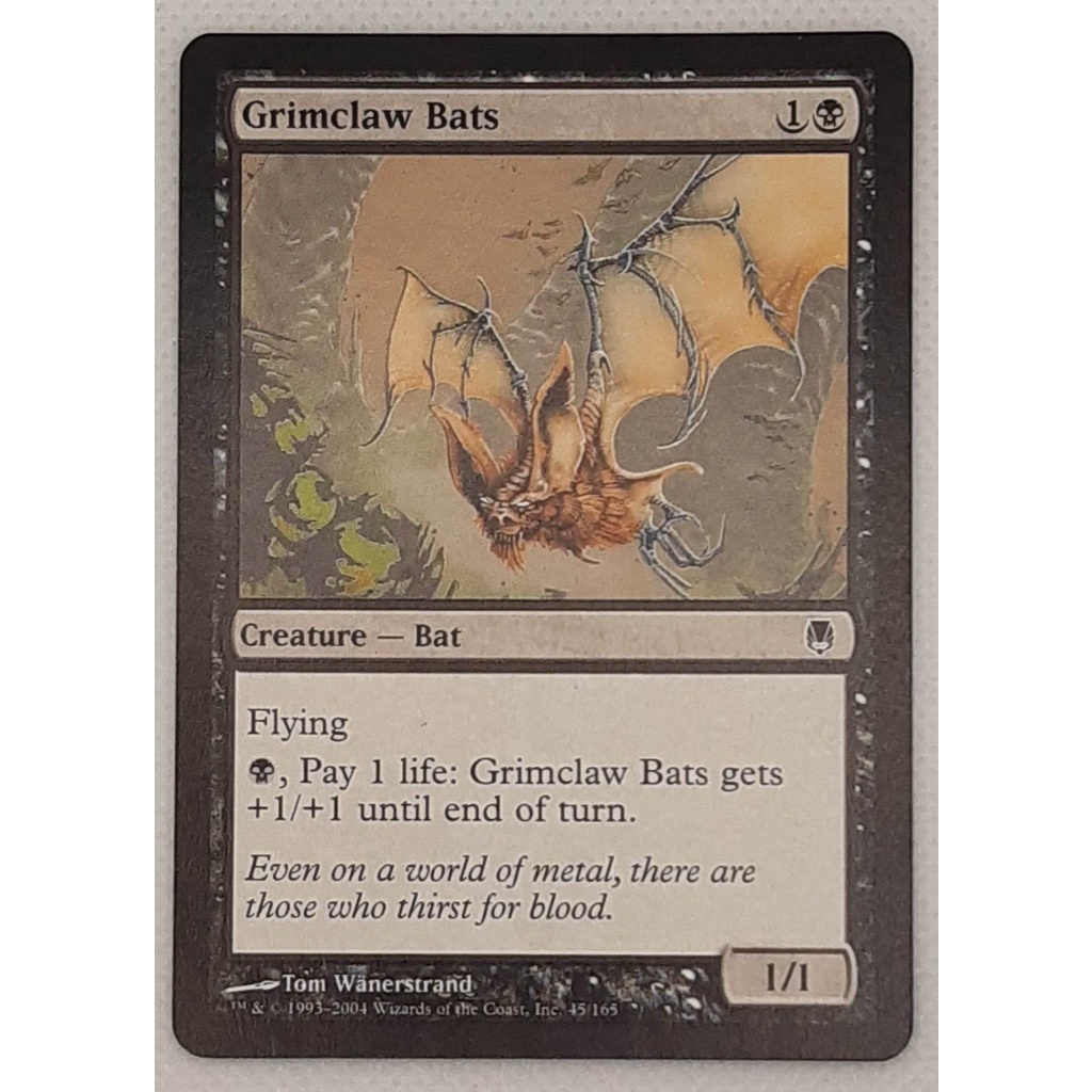 MTG Card Grimclaw Bats Creature — Bat Common Darksteel | Shopee Philippines