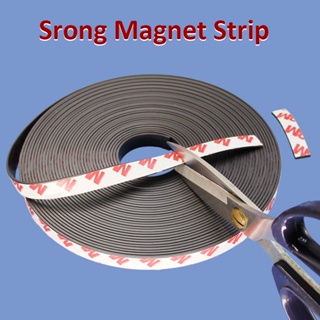 1 Meter Self Adhesive Magnetic Tape Flexible Craft Sticky Magnet Strip  Width 10-50mm Thickness 1.5/2mm For DIY Fridge Magnets