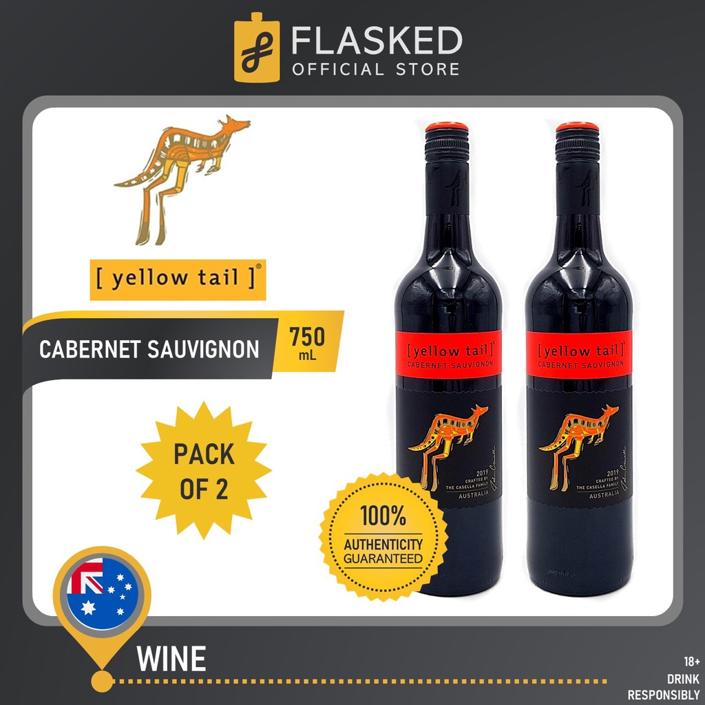 Yellow Tail Sauvignon Red Wine 750mL 2 Set Shopee Philippines