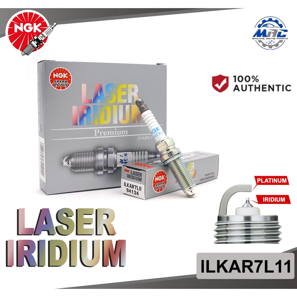 NGK ILKAR7L11 94124 (4 PIECES) Laser Iridium Spark Plug for Mazda 3 2 ...