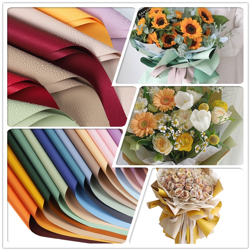 20pcs Plain Two-Sided Colored Wrappers Flower Bouquet Wrapping Paper ...