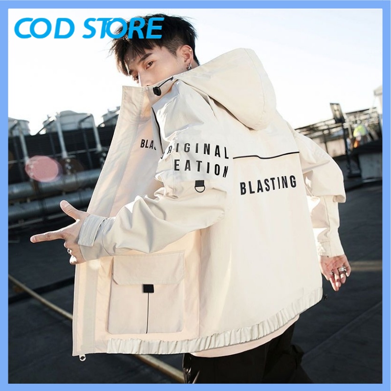 Korean fashion bomber jackets windbreak coat sports outdoor cool men ...